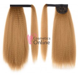 Extensie de par coada Afro Kinky tip Mesa cu Snur de 60 cm Cod K888-27# Saten Deschis